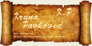 Kruna Pavković vizit kartica